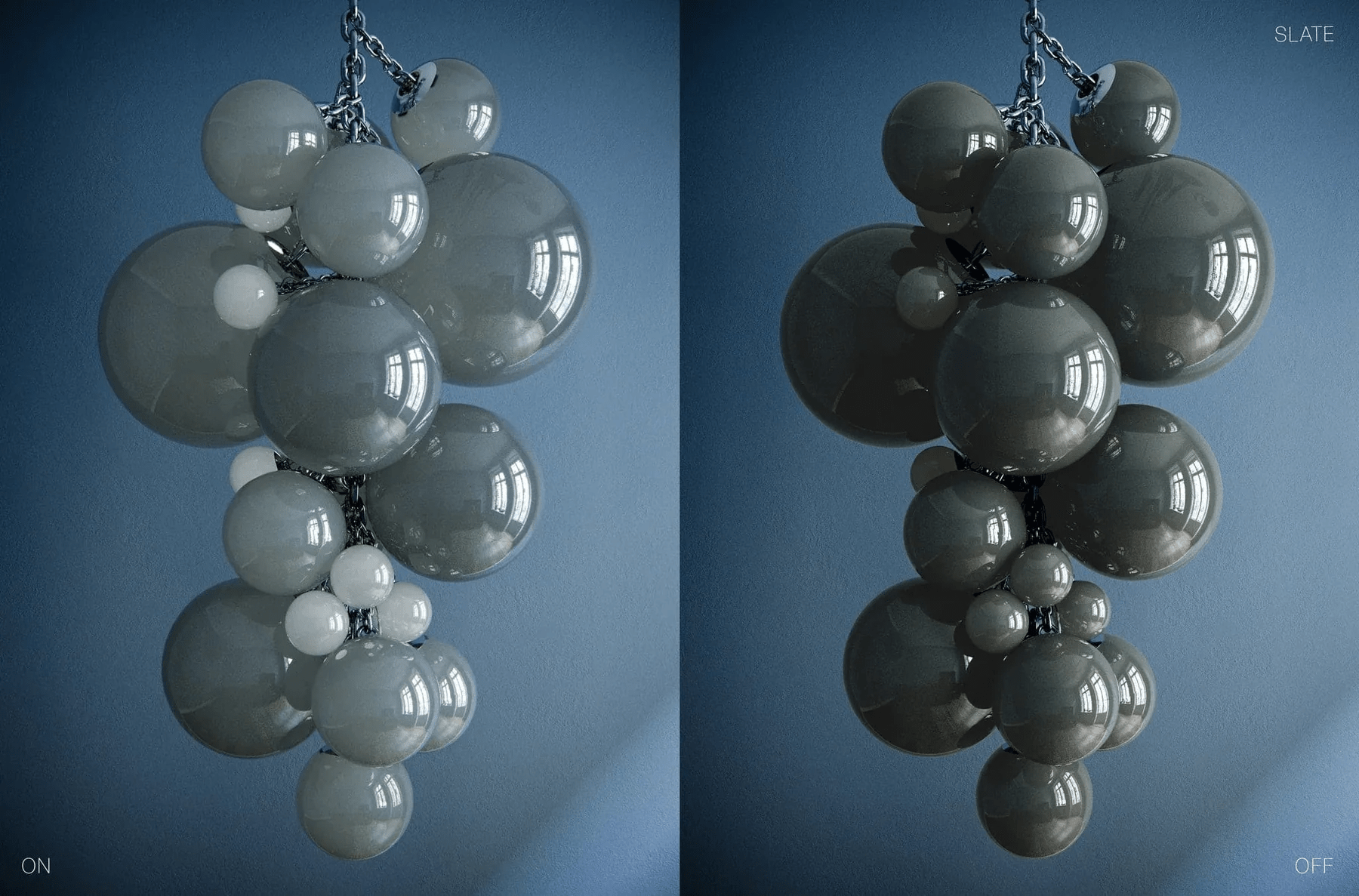 Aurora Chandelier Murano Glass Grape Cluster Art Deco - Letslighting