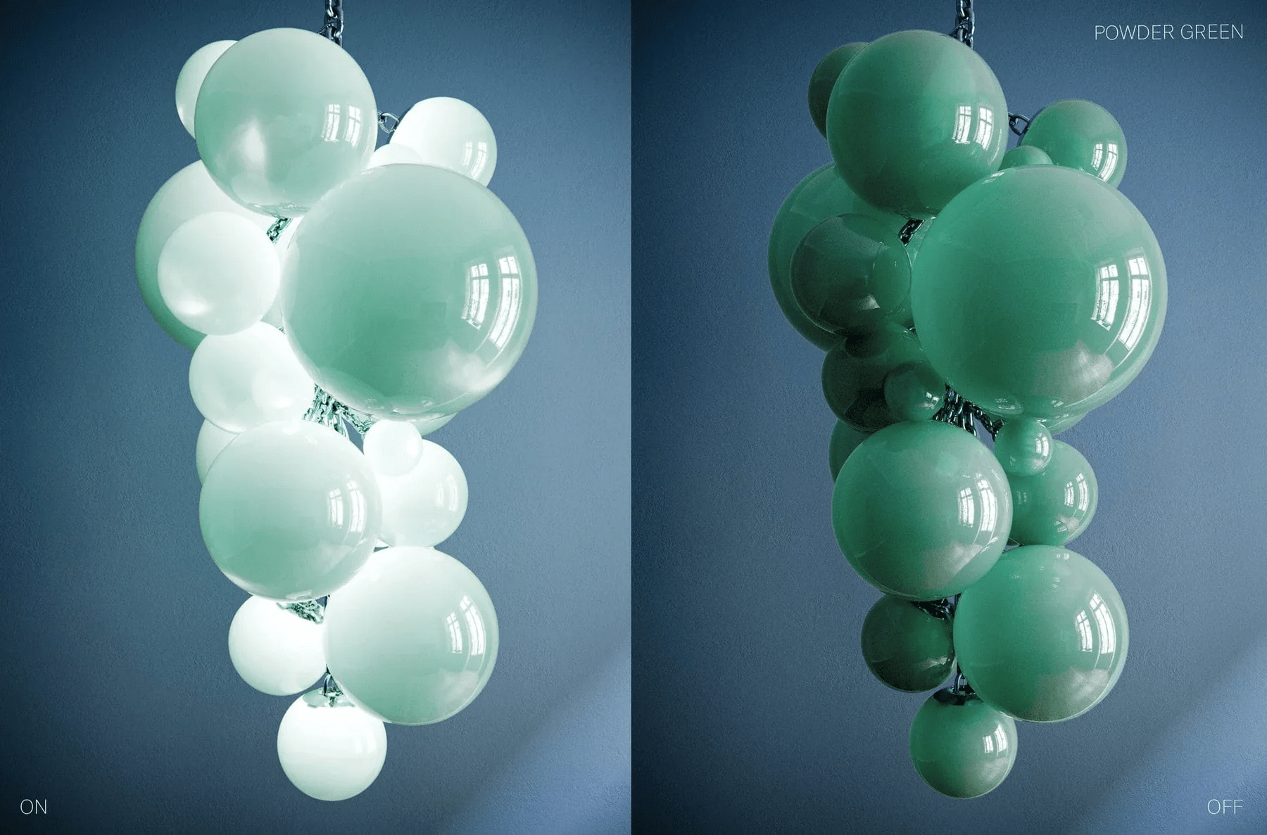 Aurora Chandelier Murano Glass Grape Cluster Art Deco - Letslighting