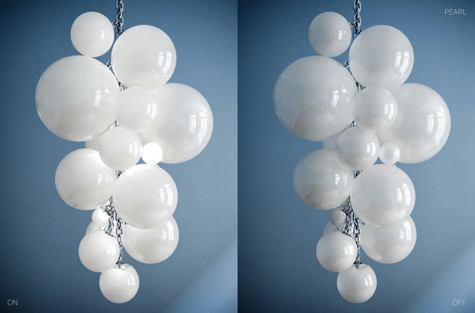 Aurora Chandelier Murano Glass Grape Cluster Art Deco - Letslighting