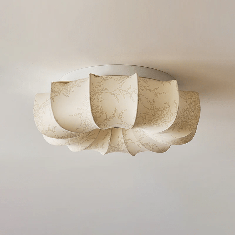 Vivaria Premium Nordic Art Wood Fabric Ceiling Light - Letslighting
