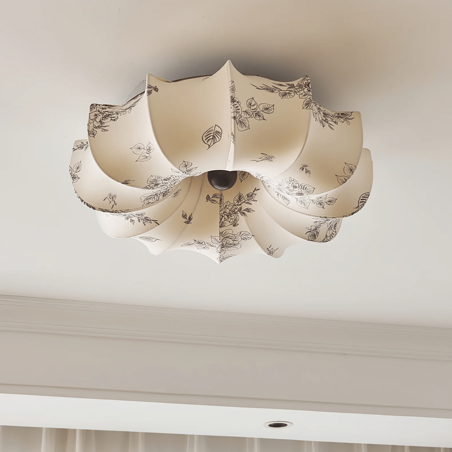 Vivaria Premium Nordic Art Wood Fabric Ceiling Light - Letslighting
