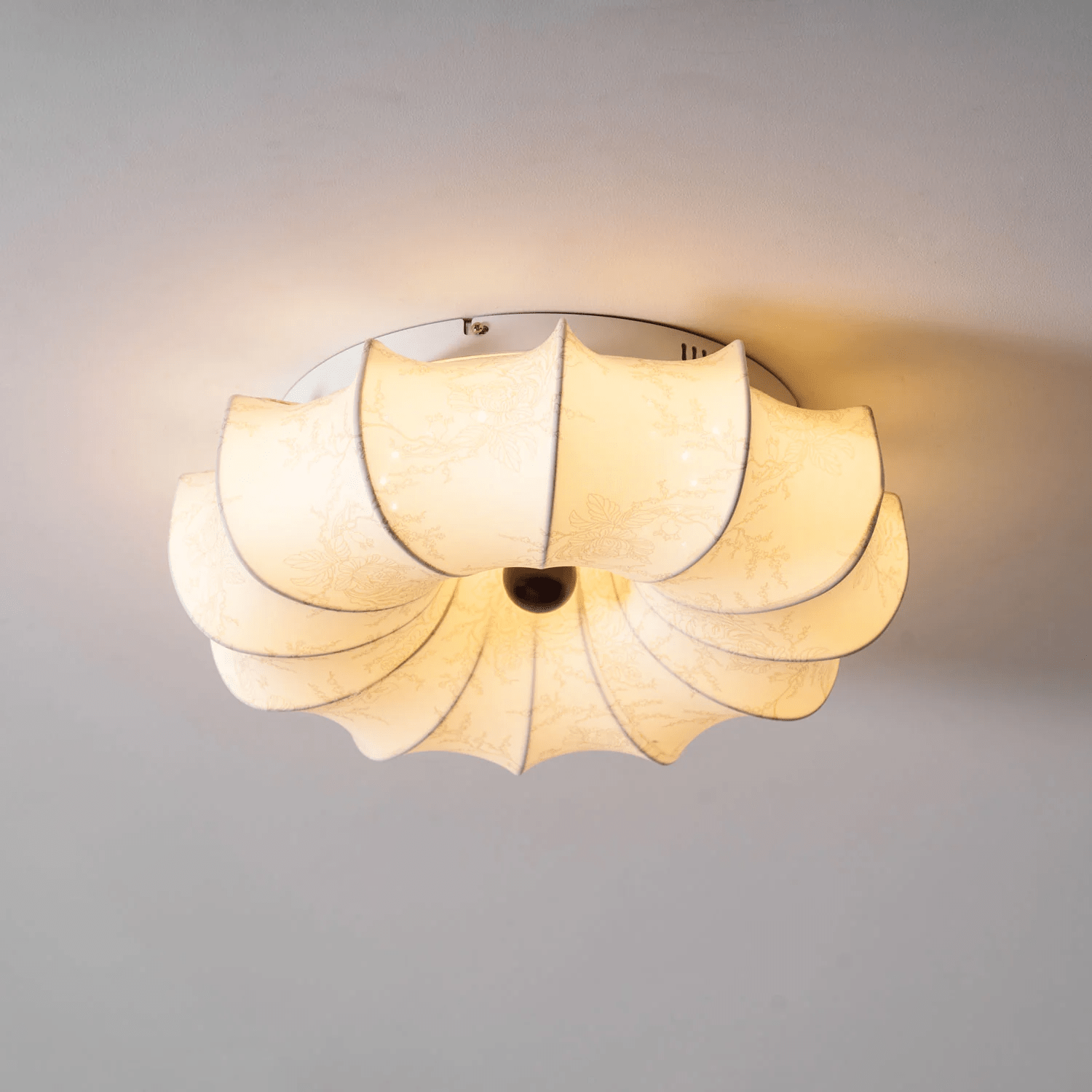 Vivaria Premium Nordic Art Wood Fabric Ceiling Light - Letslighting