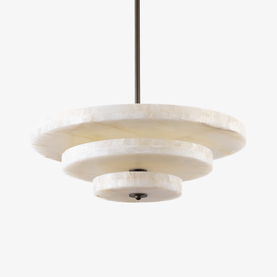 Liora Minimalist Alabaster Pendant Light Chandelier