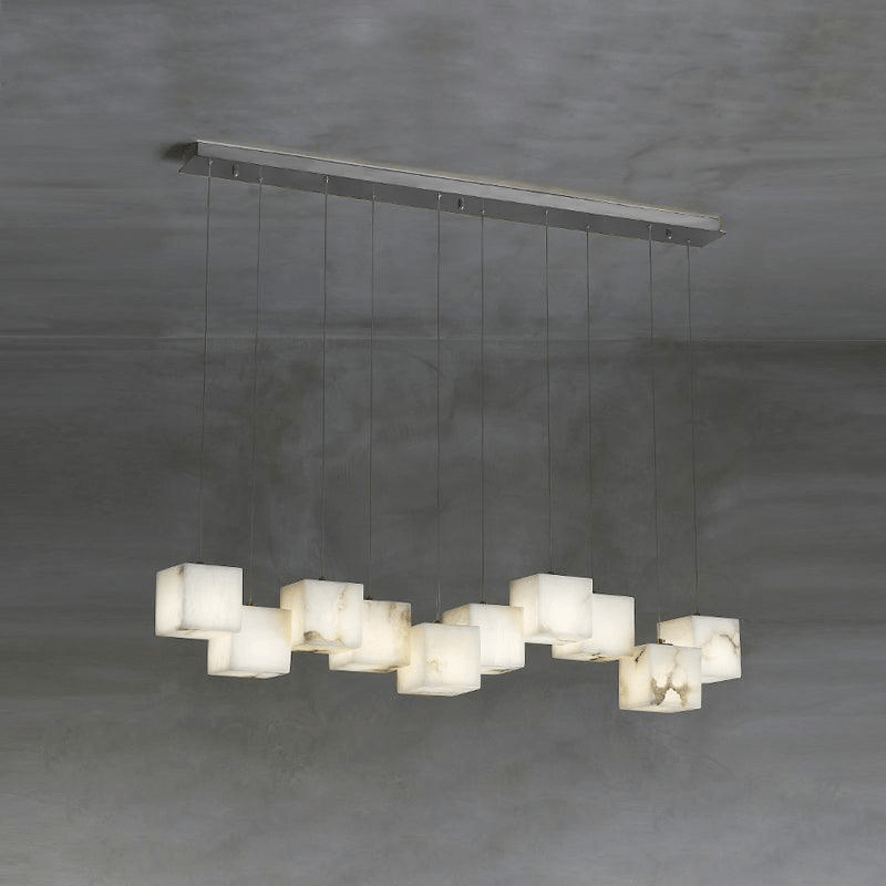 Ivnoros Minimalist Alabaster Linear Pendant Light - Letslighting
