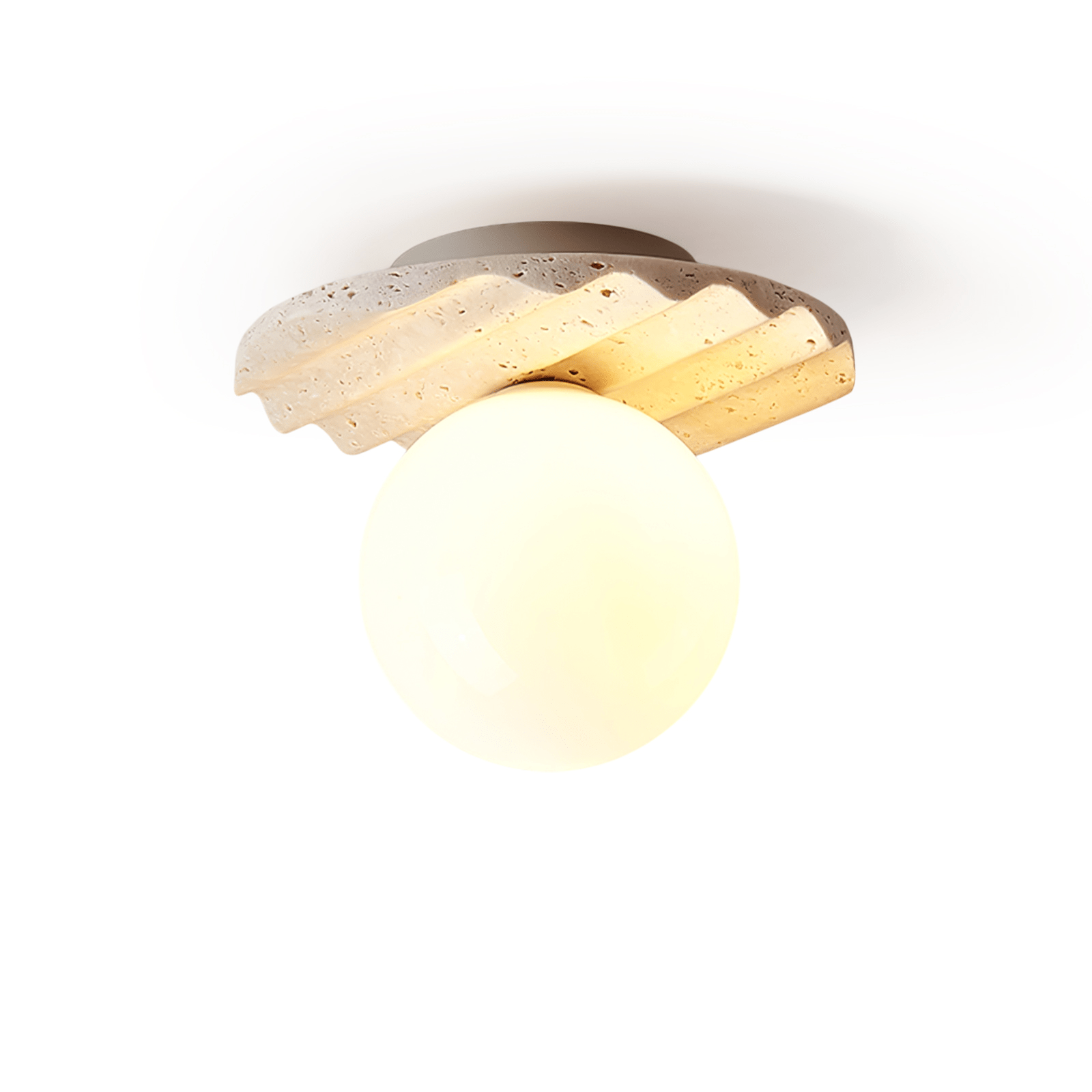 Travertine Wave Ceiling Light