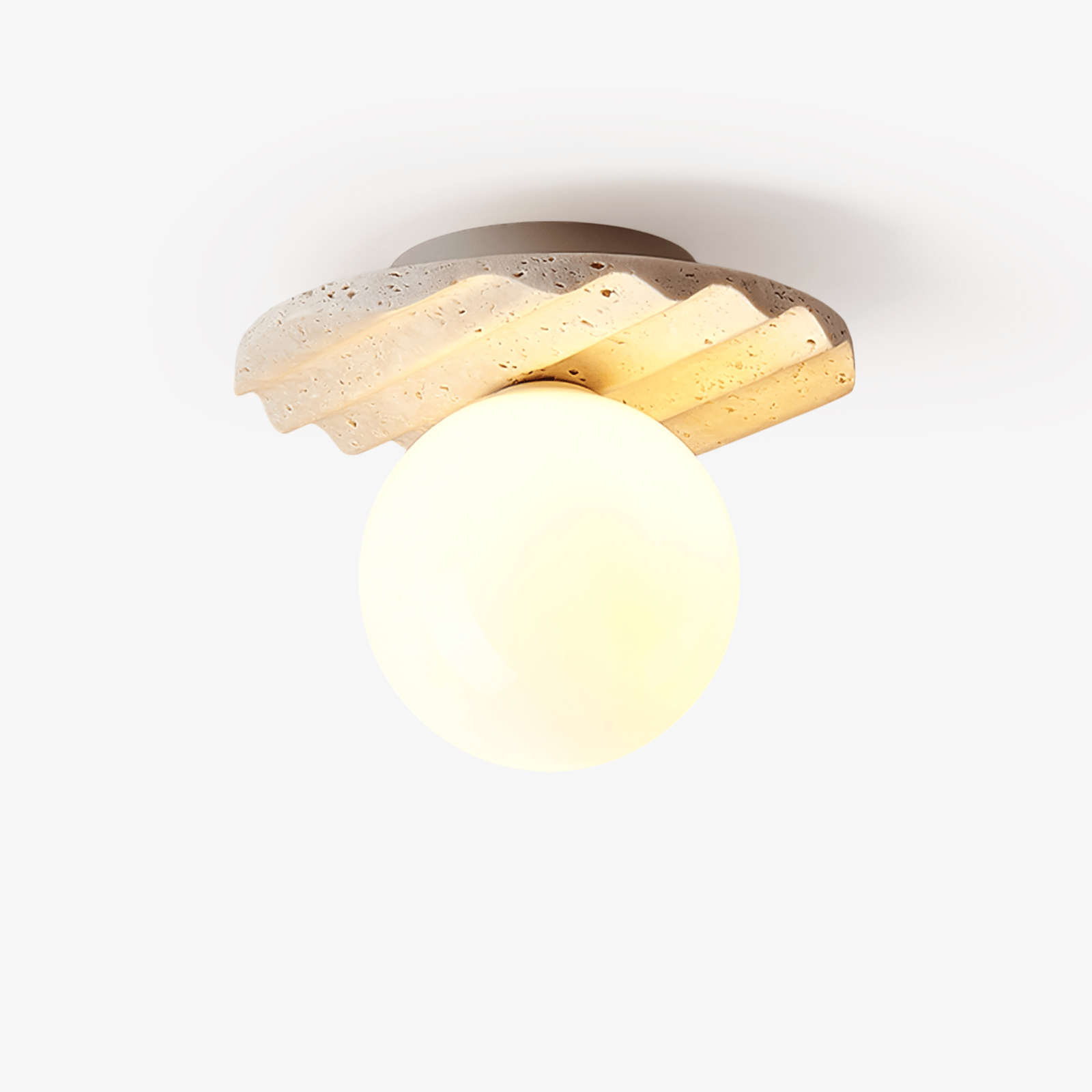 Travertine Wave Ceiling Light