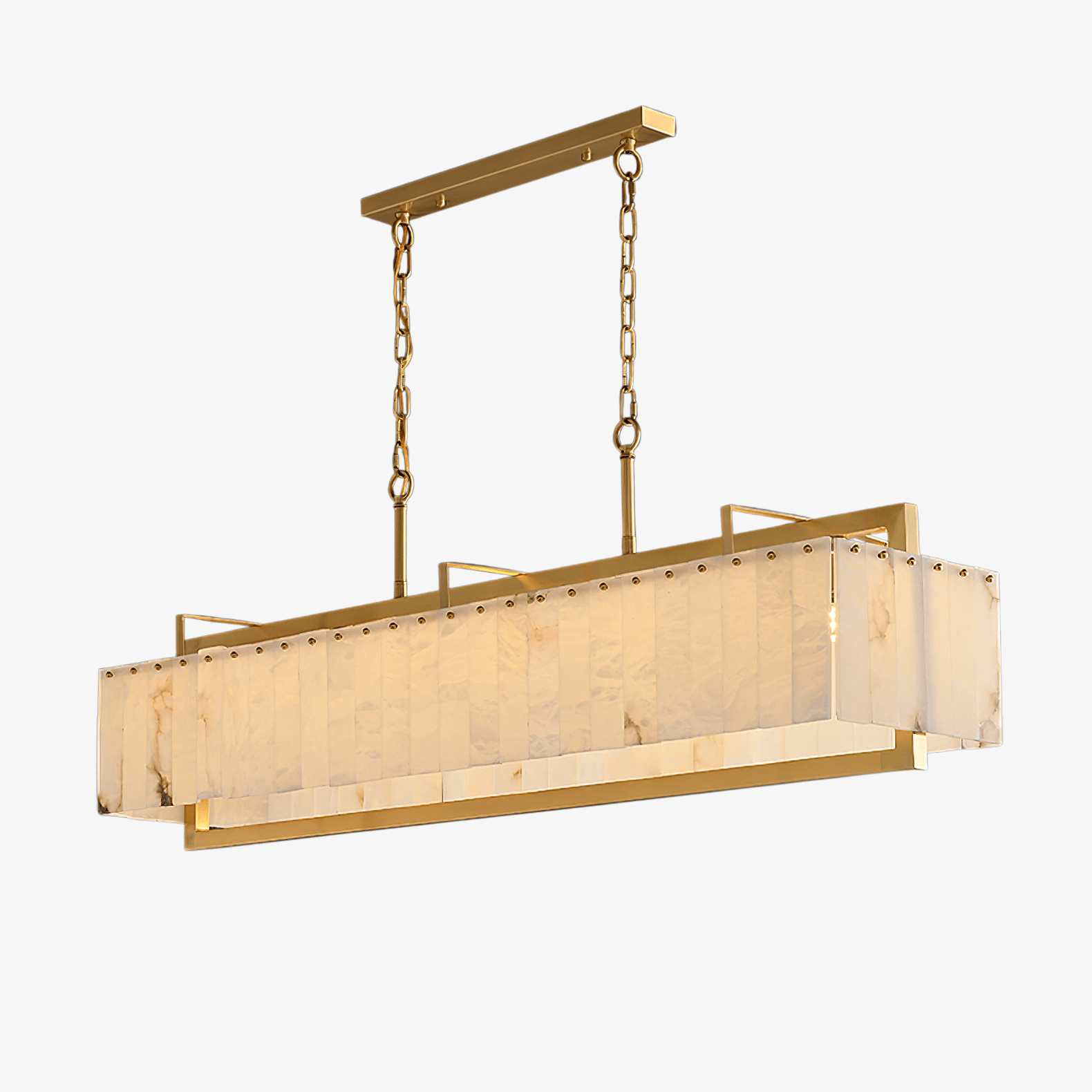 Aether Rectangular Alabaster Pendant Light