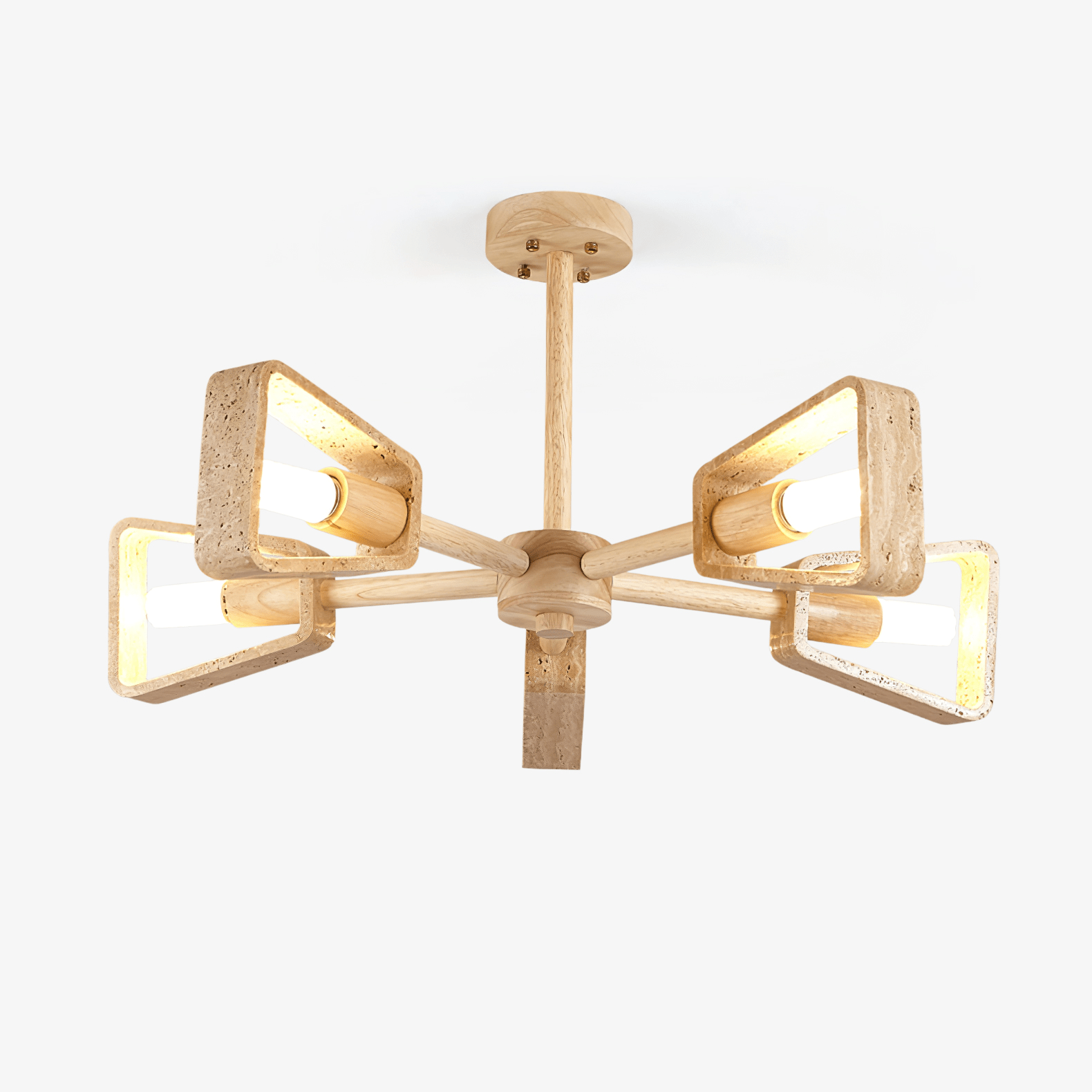 Hedra  Travertone  Geometric  Chandelier