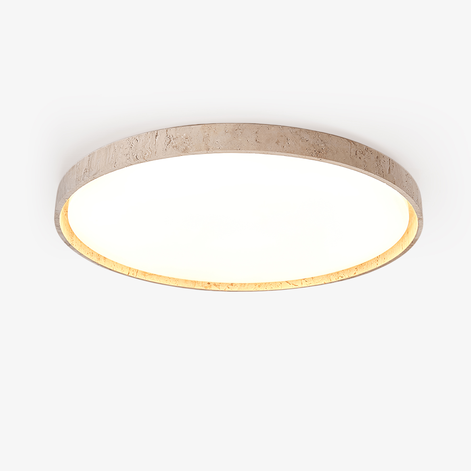Kathy  Travertine Round Ceiling Light