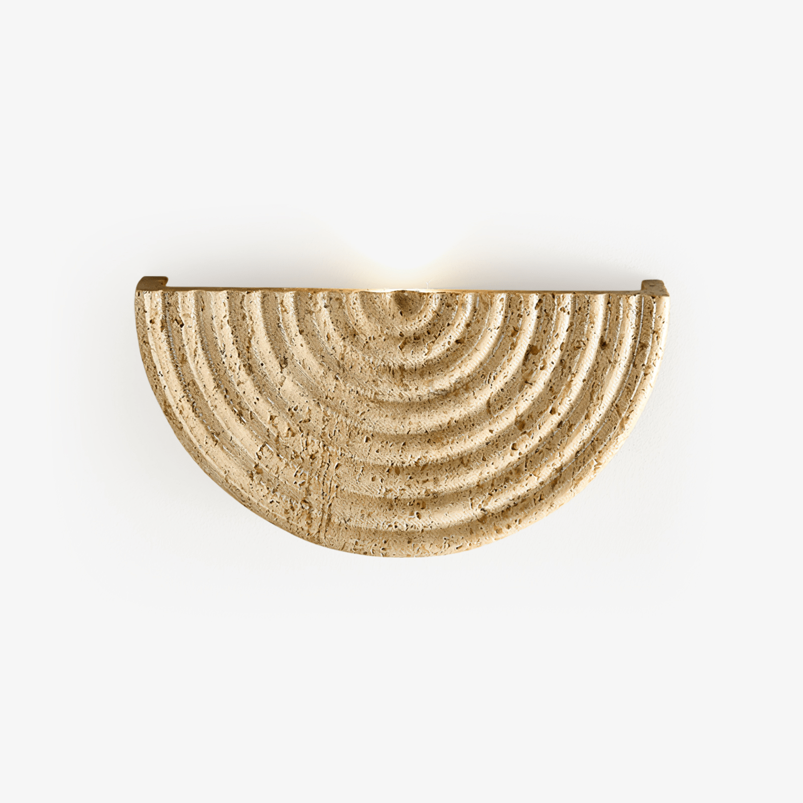 Faro Travertine Half-Moon Wall Lamp