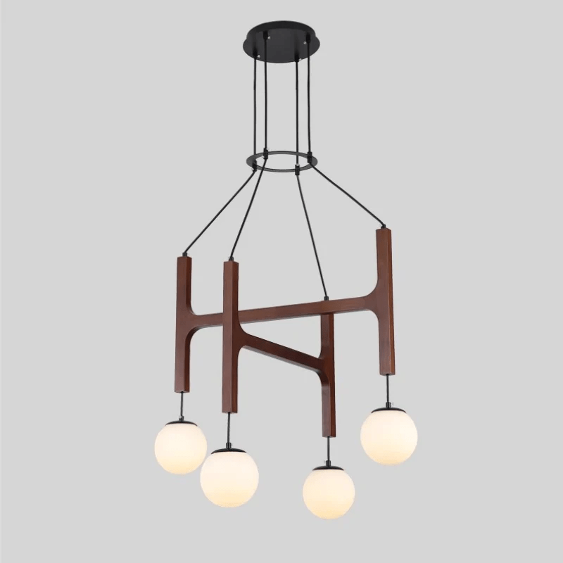 Xylocube Geometric Wood Globe Pendant Light - Letslighting