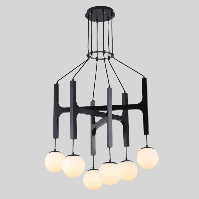 Xylocube Geometric Wood Globe Pendant Light - Letslighting