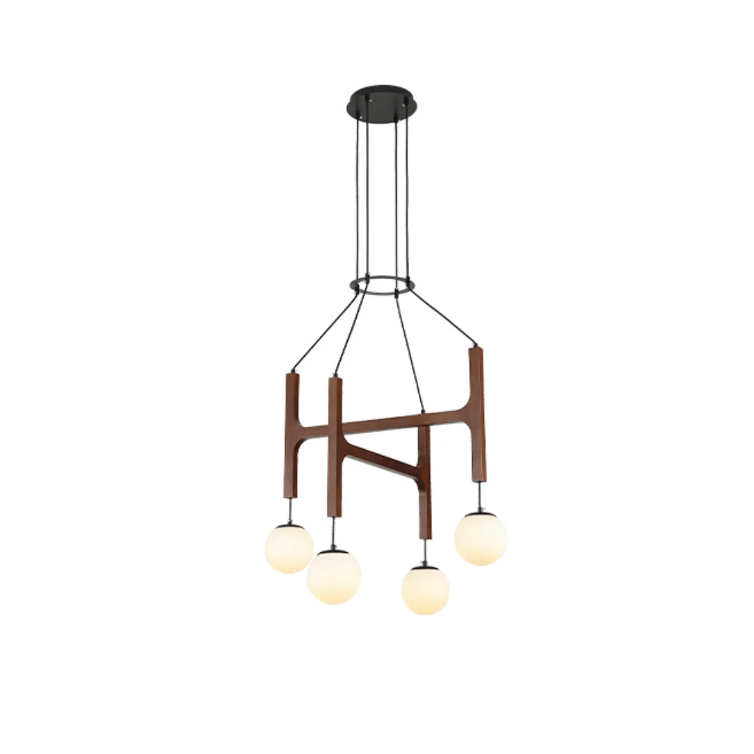 Xylocube Geometric Wood Globe Pendant Light - Letslighting