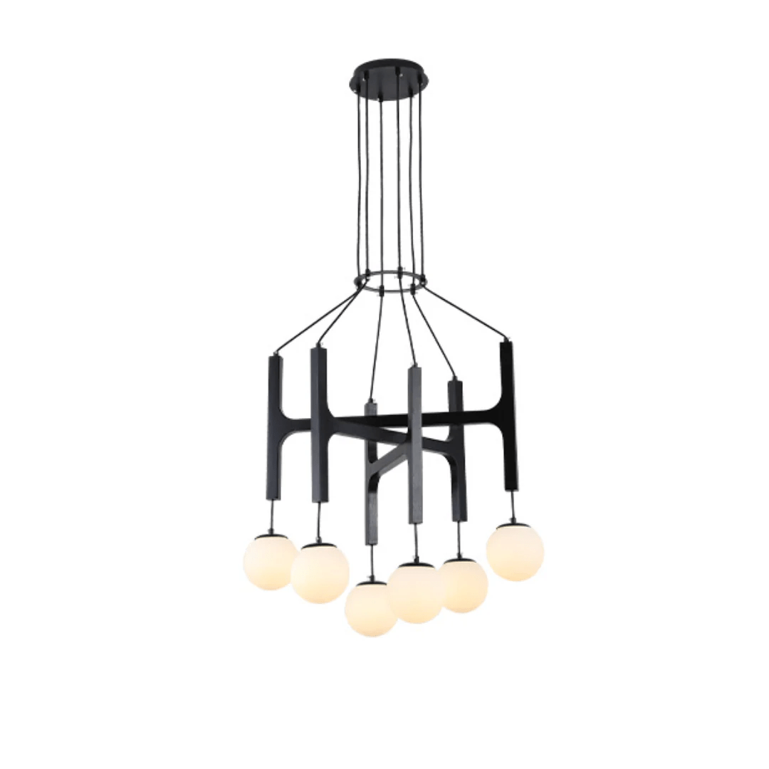 Xylocube Geometric Wood Globe Pendant Light - Letslighting