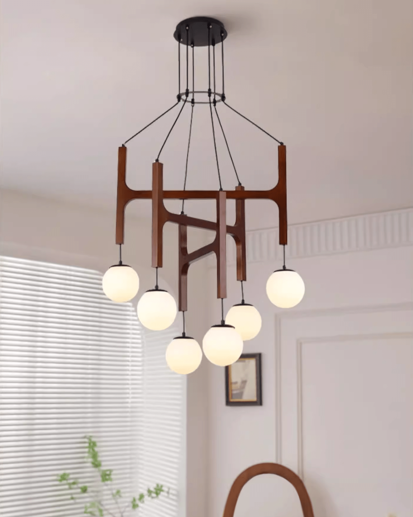 Xylocube Geometric Wood Globe Pendant Light - Letslighting