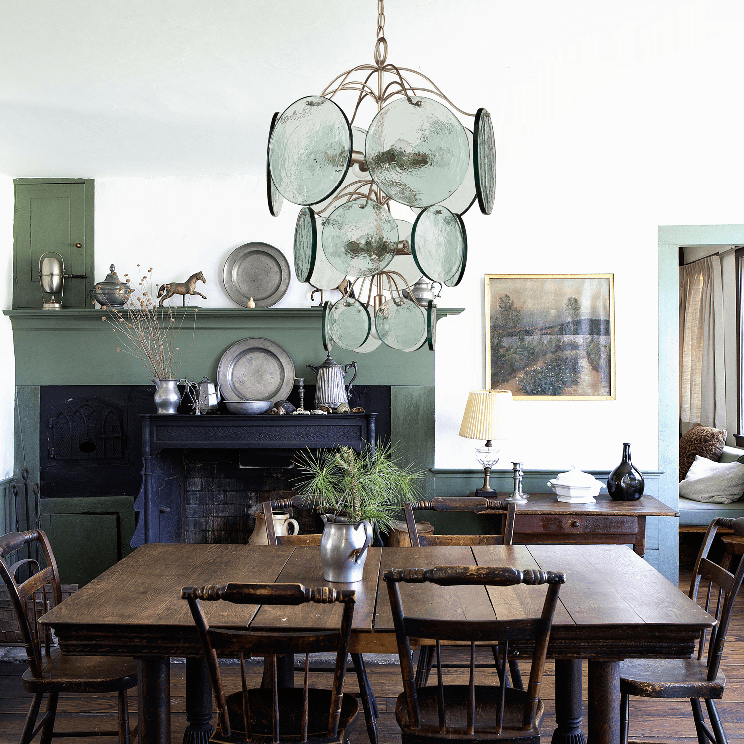 Rovigo Modern Glass & Metal Chandelier