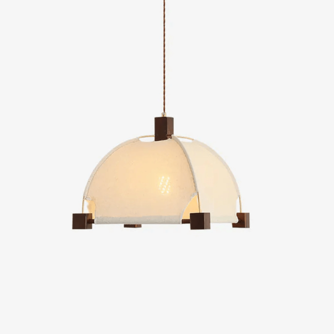 Allegra Modern Wood & Fabric Pendant Light