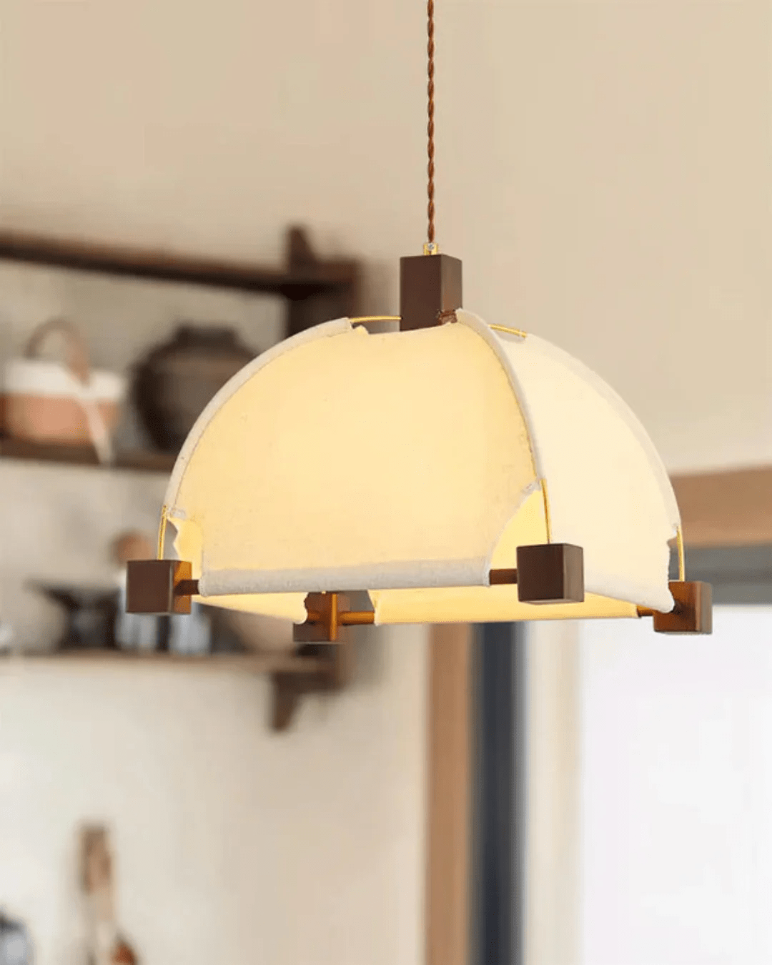 Phoebe Vintage Wood Pendant Lamp - Letslighting