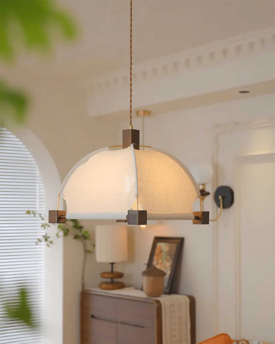 Phoebe Vintage Wood Pendant Lamp - Letslighting