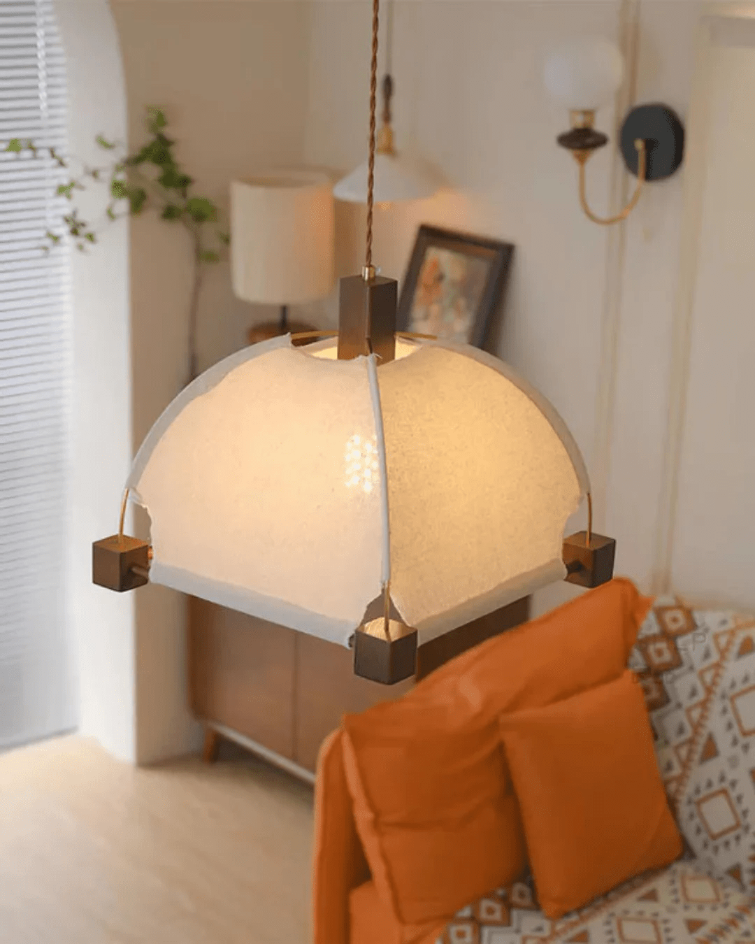 Phoebe Vintage Wood Pendant Lamp - Letslighting