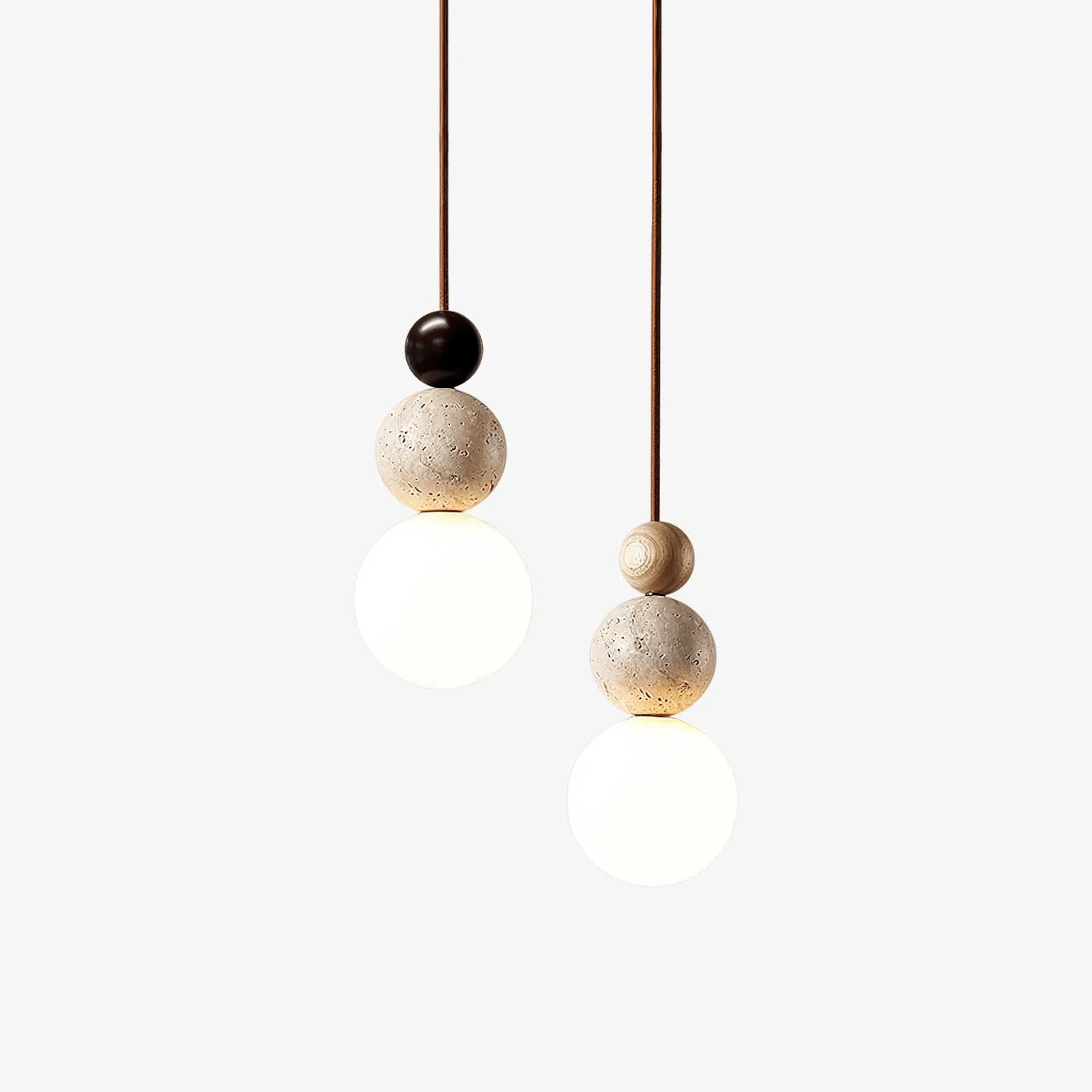 Ullaeia Sphere-Cluster Travertine Pendant Light - Letslighting
