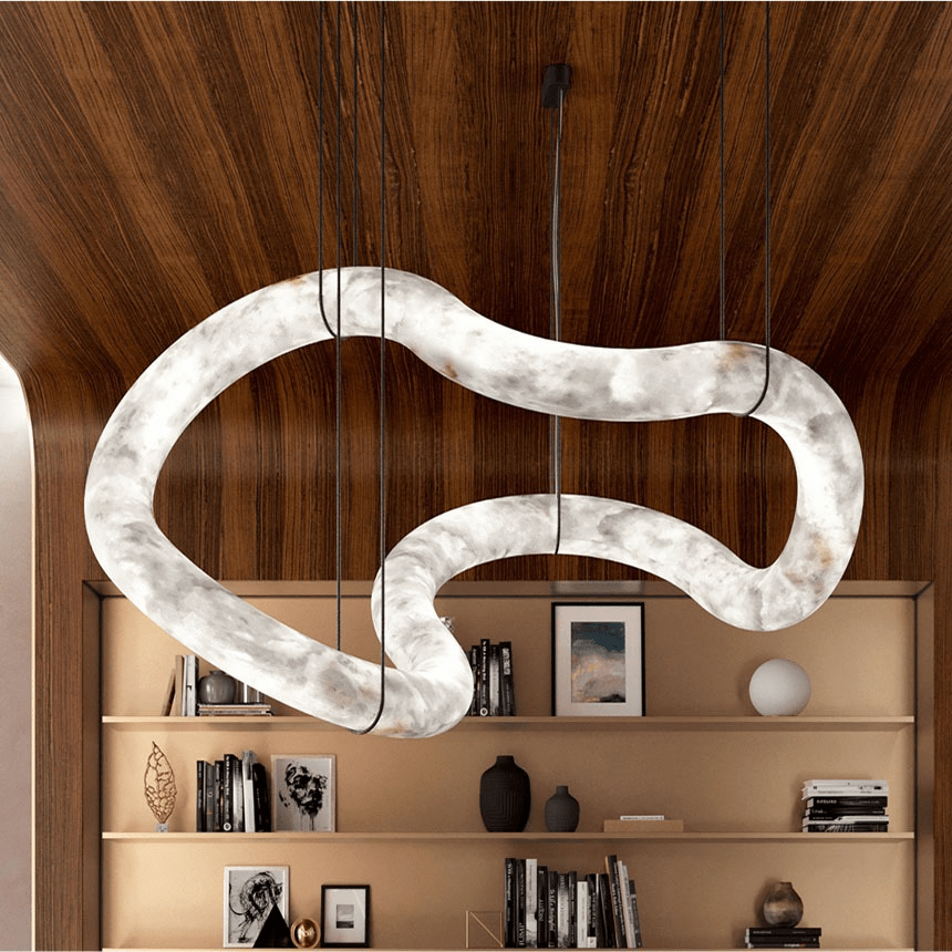 Ethereal Modern Alabaster Chandelier