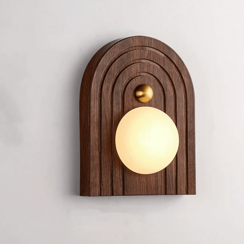 Orlin Alabaster Wood Wall Sconce