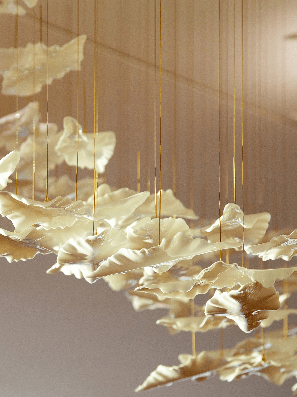 Leaf Twisted Sculptural Customize Chandelier - Letslighting