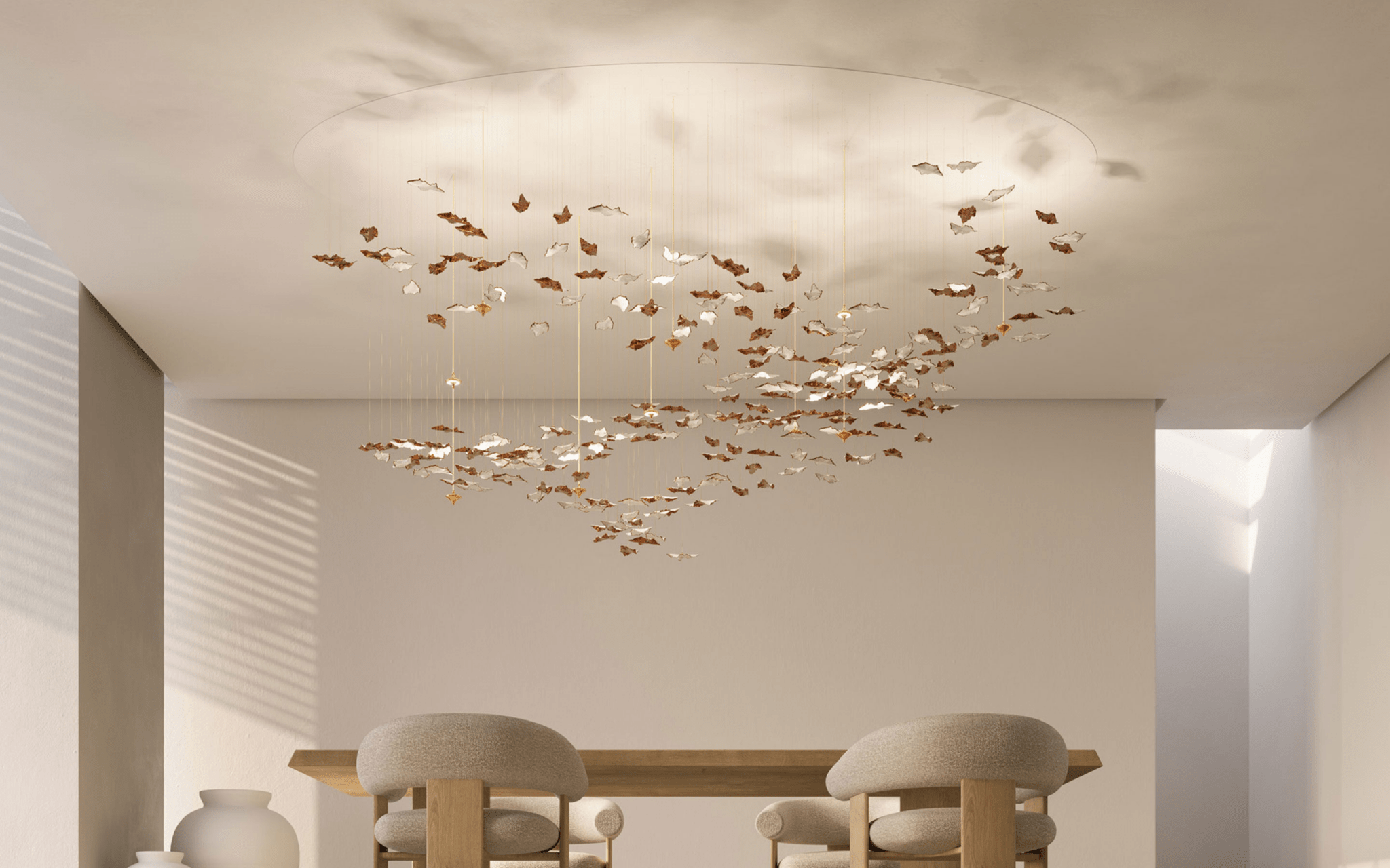 Leaf Twisted Sculptural Customize Chandelier - Letslighting
