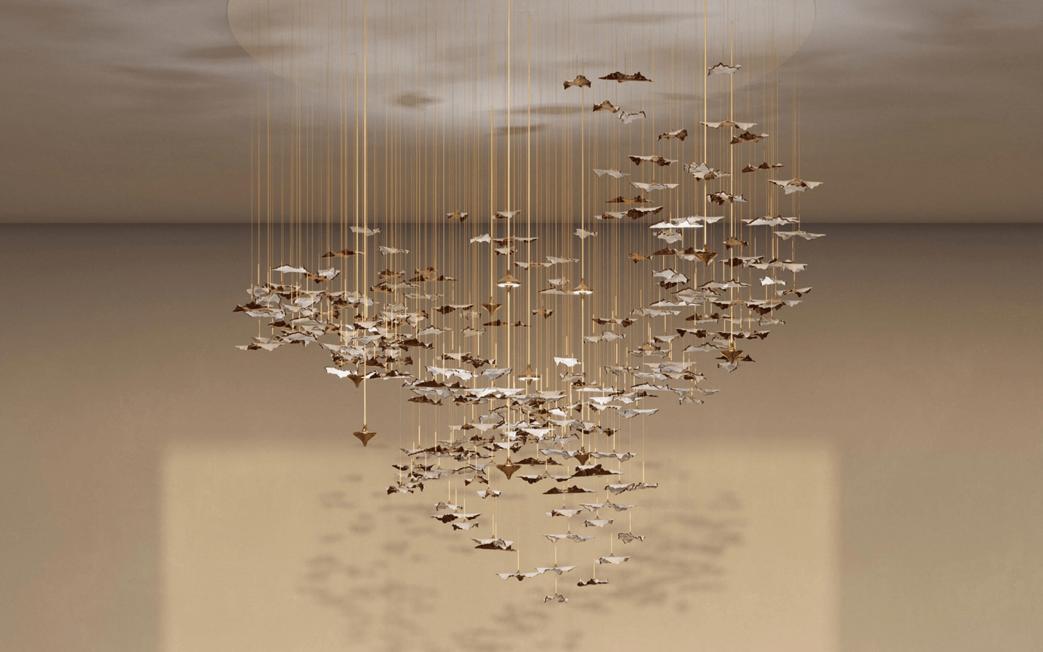 Leaf Twisted Sculptural Customize Chandelier - Letslighting
