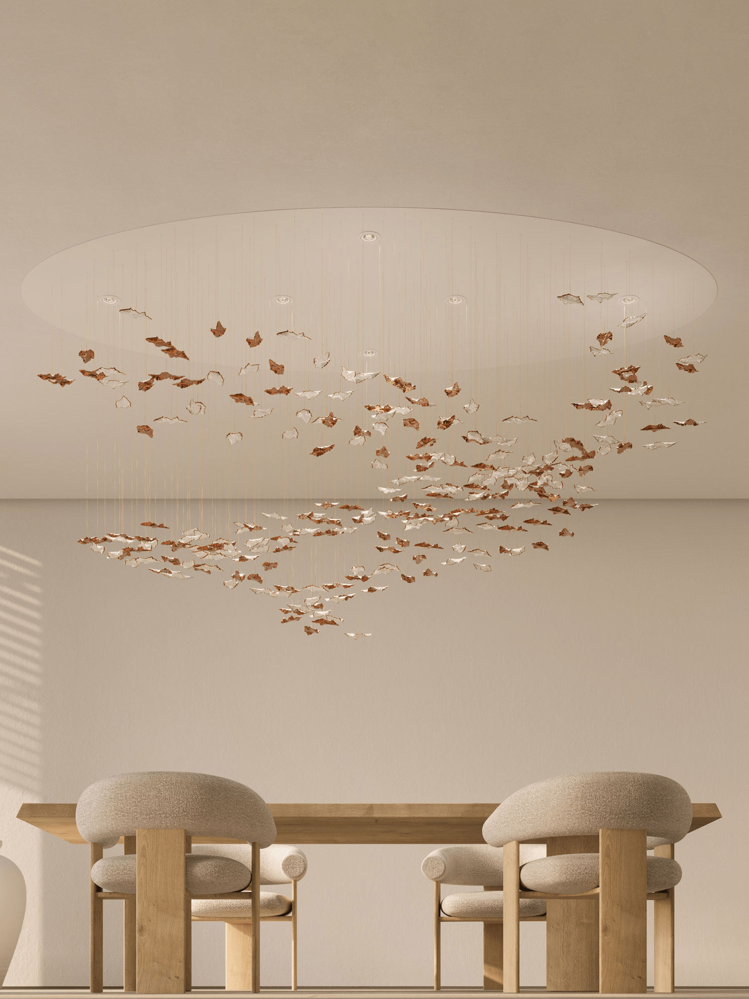 Leaf Twisted Sculptural Customize Chandelier - Letslighting