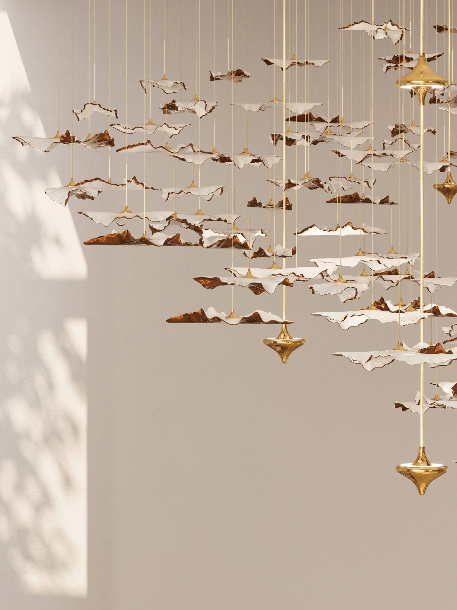Leaf Twisted Sculptural Customize Chandelier - Letslighting