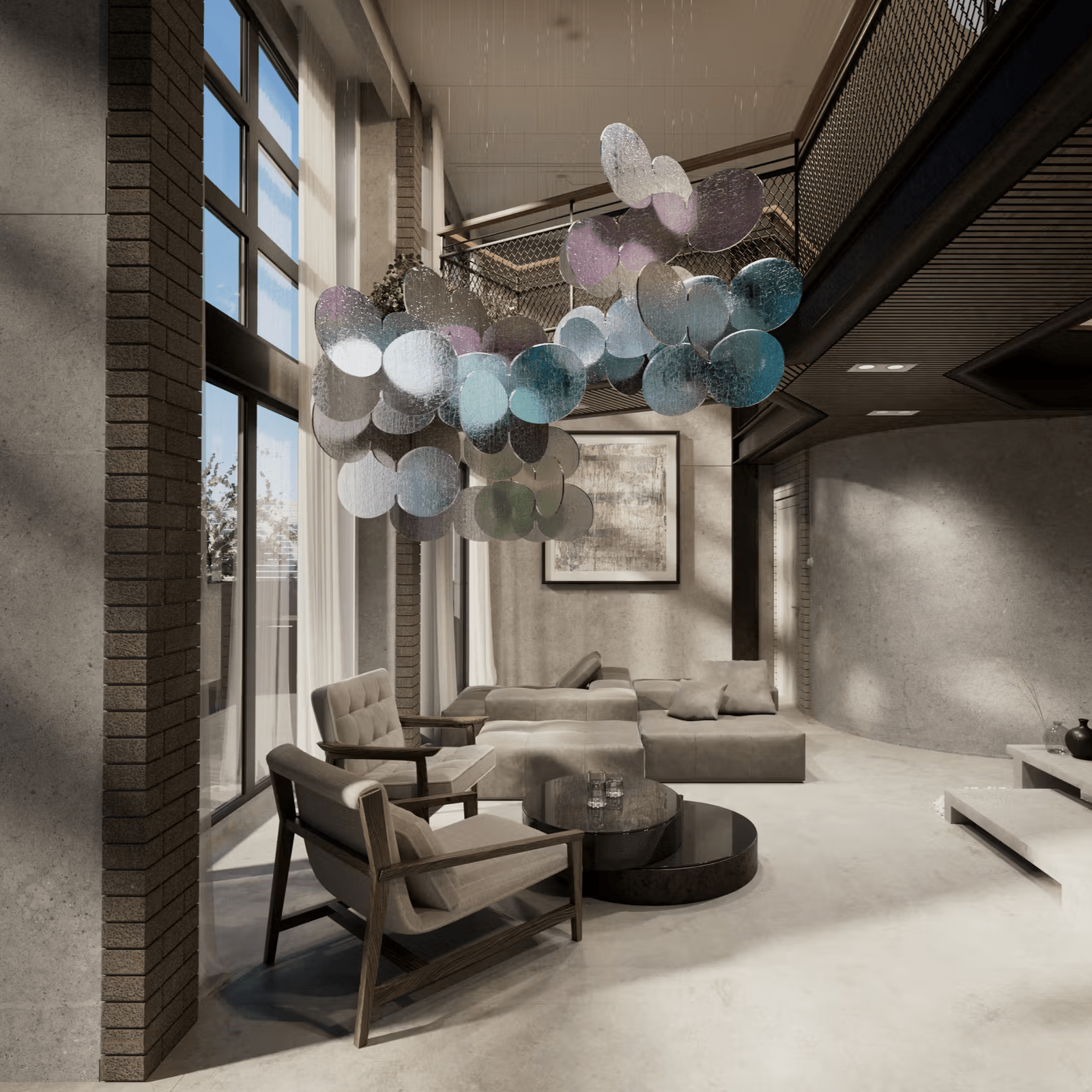 Clouds Iridescent Disc Chandelier - Letslighting