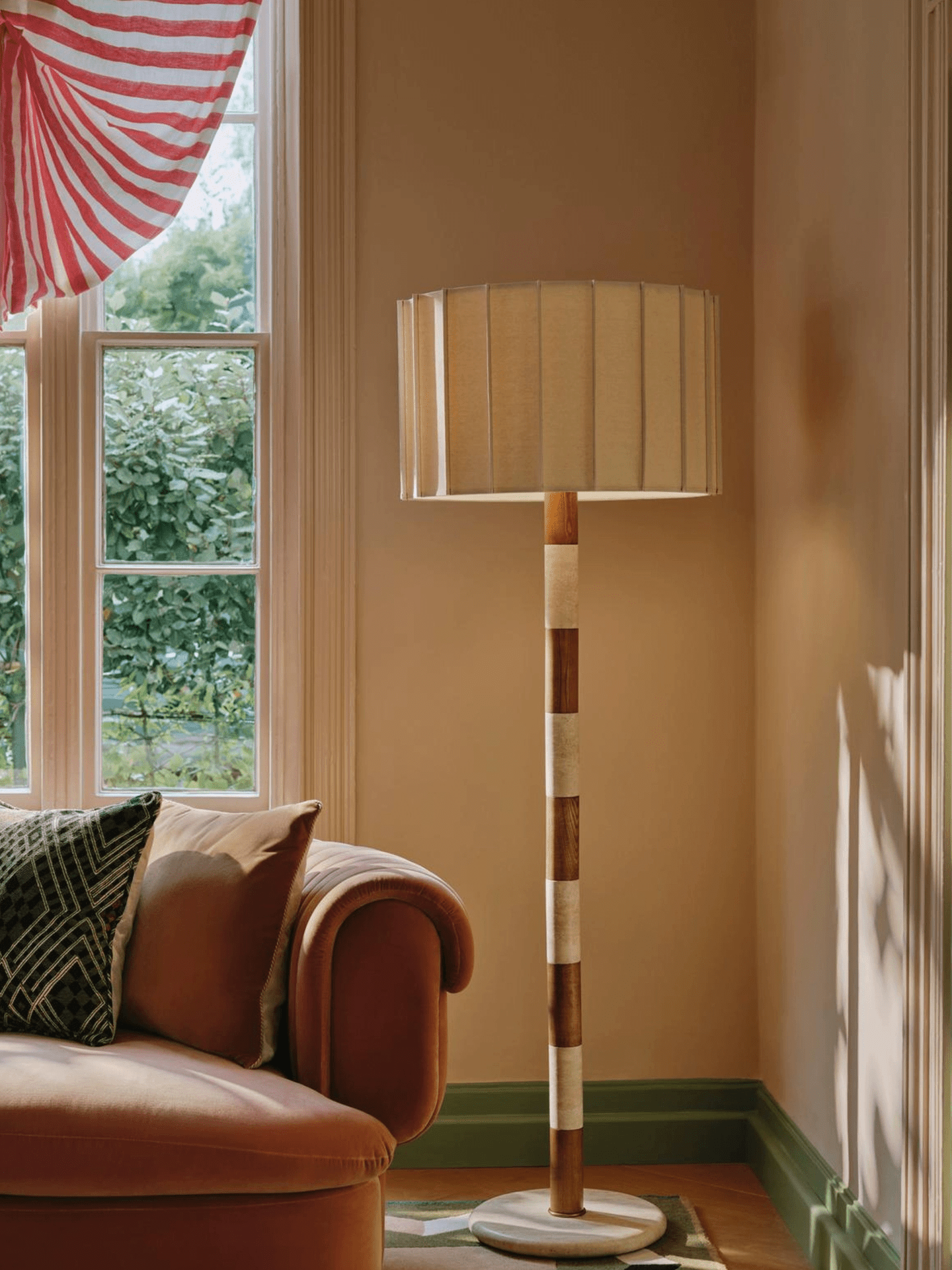 Travertine Striped Floor Lamp - Letslighting