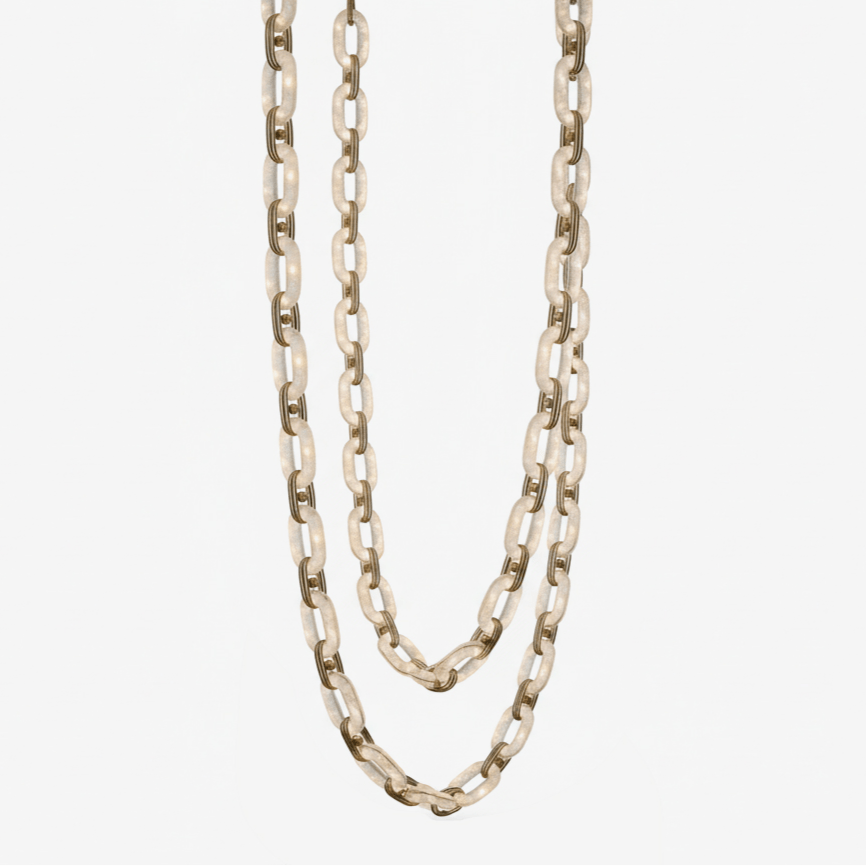 Chain Modern Alabaster Chandelier