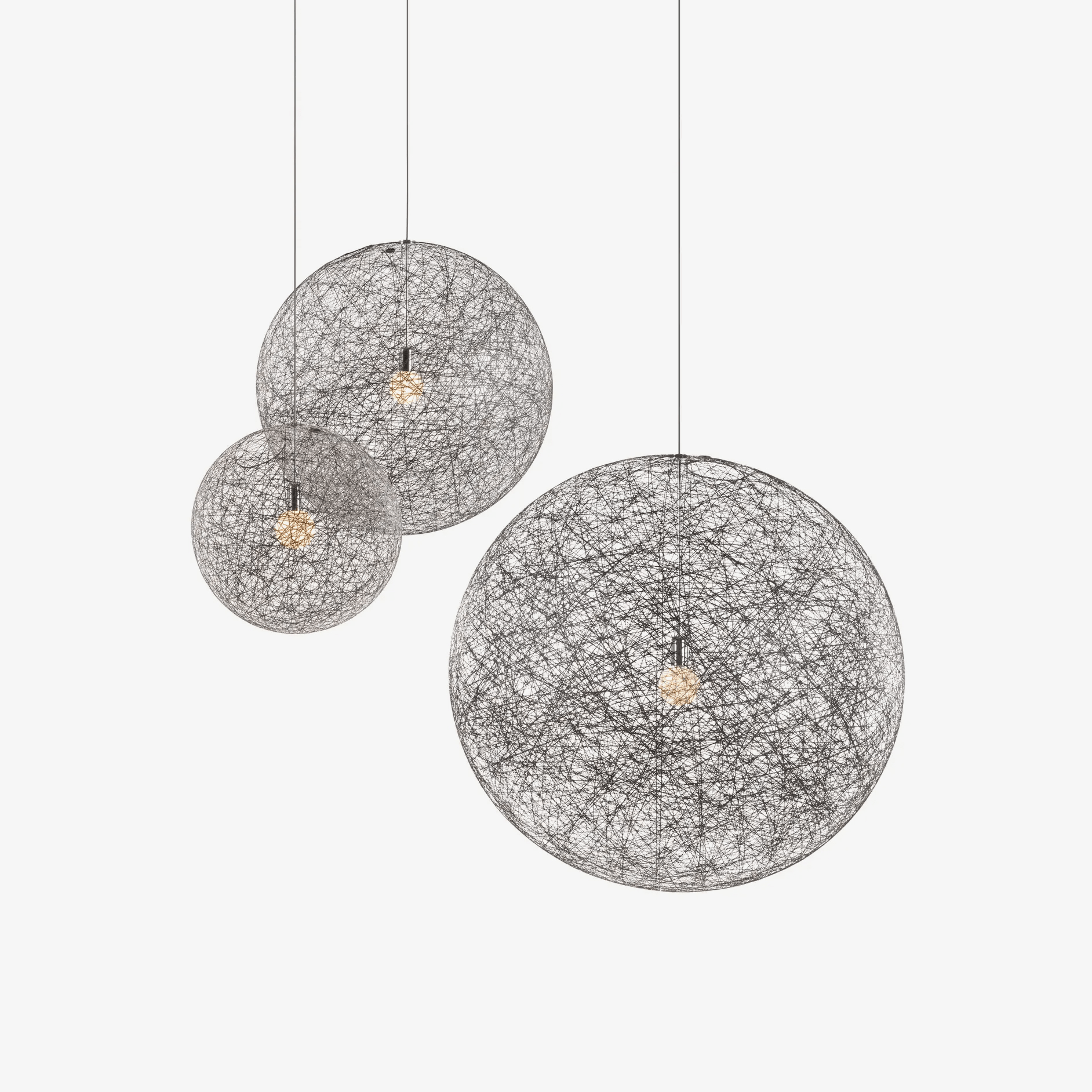 Spherical Modern Metal & Polymers Pendant Light