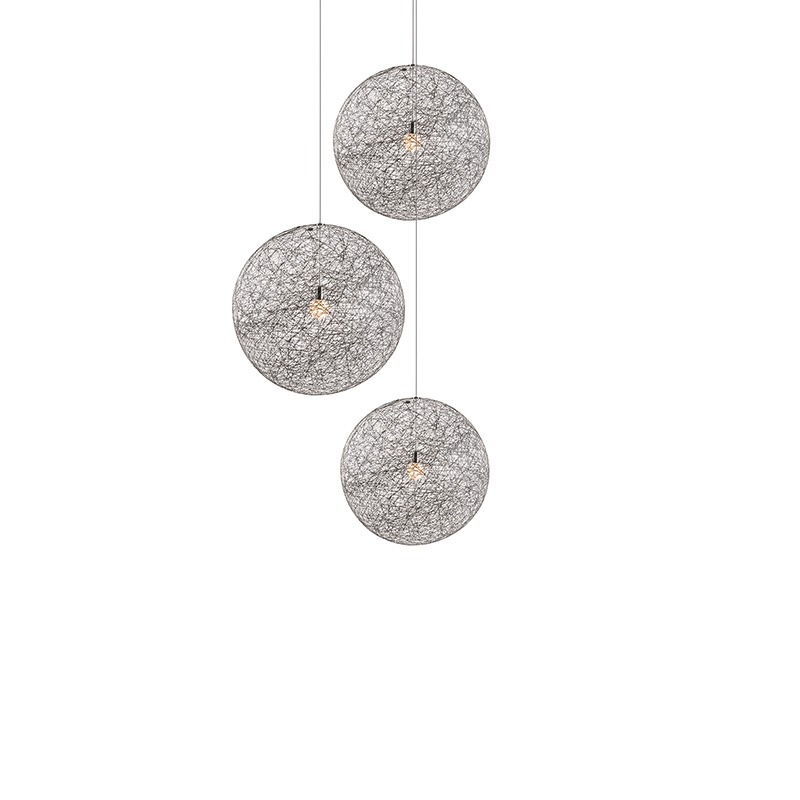 Spherical Modern Metal & Polymers Pendant Light