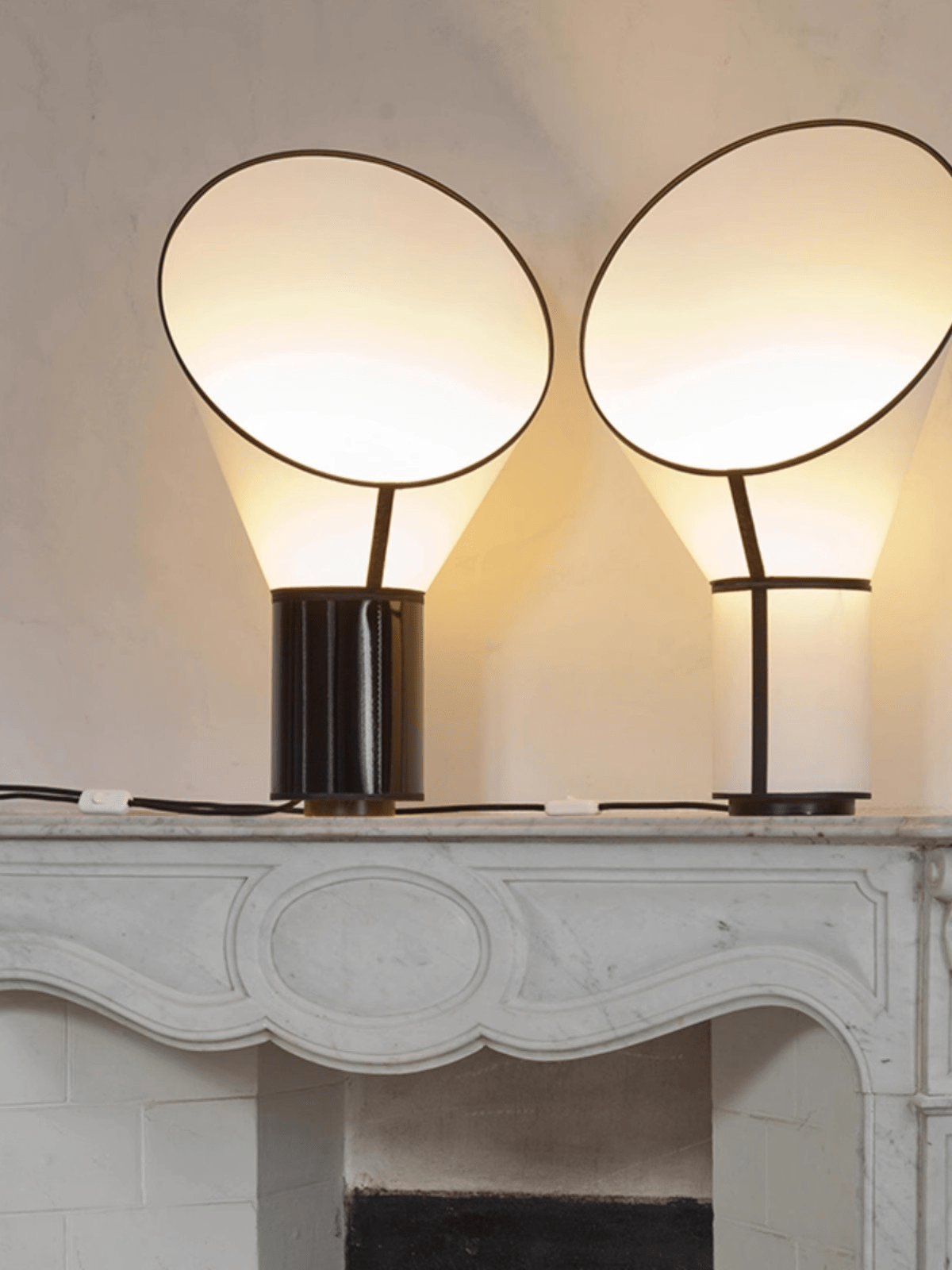 Artful Modern Fabric & Metal Table Lamp