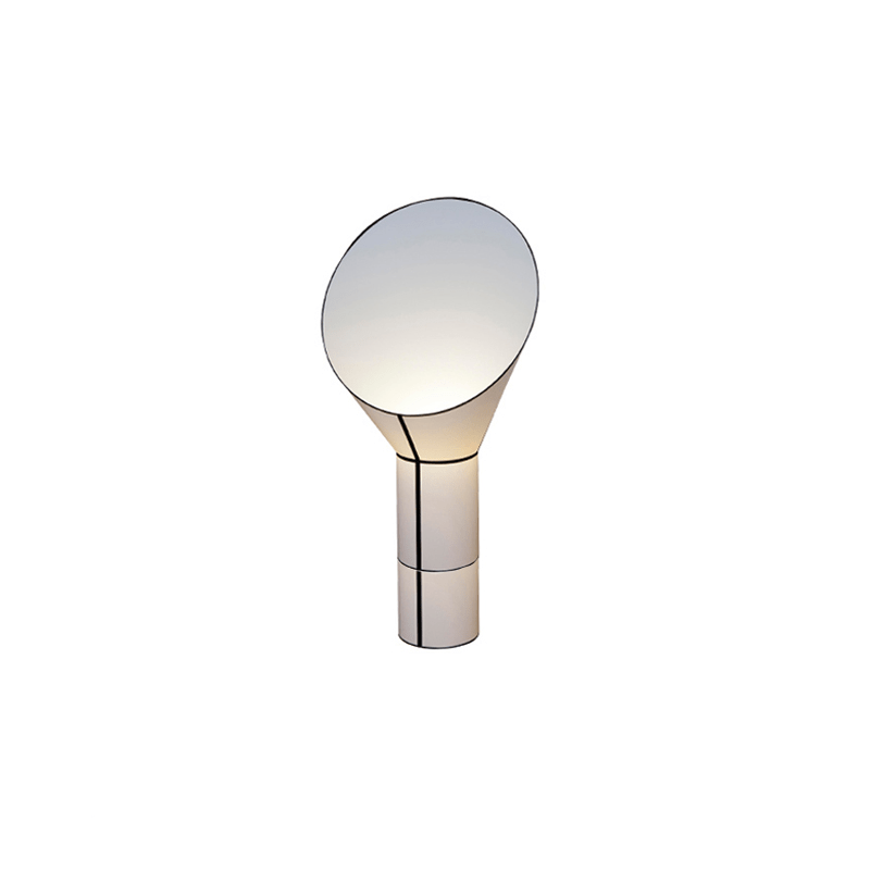 Artful Modern Fabric & Metal Table Lamp