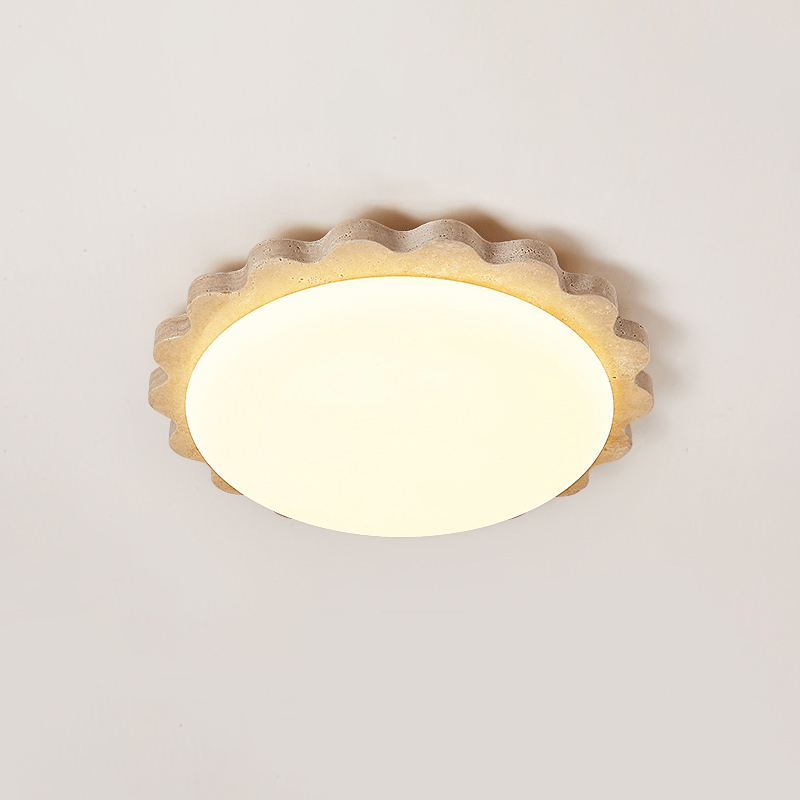 Scallop Modern Travertine Ceiling Light