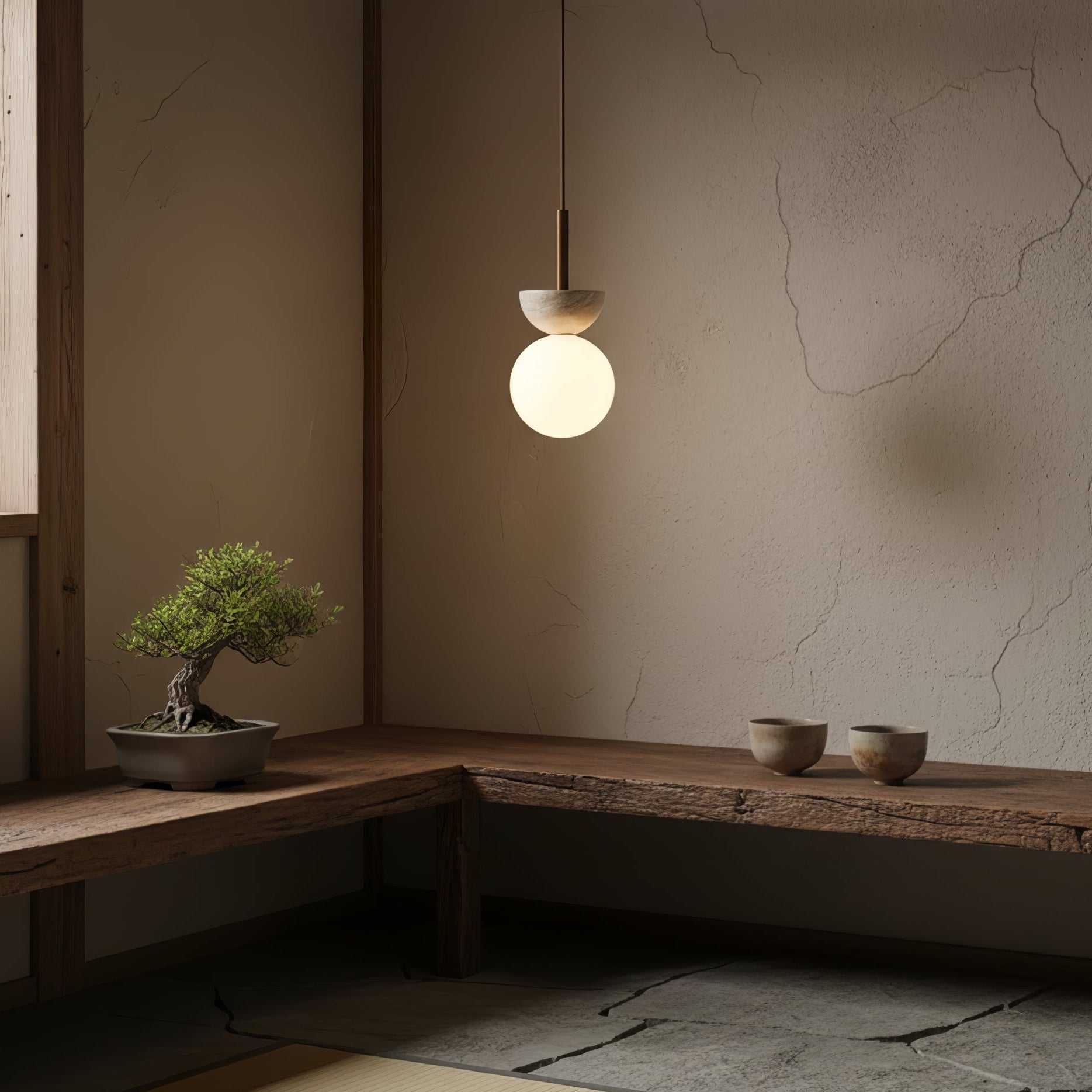 Duo Modern Wood Pendant Light