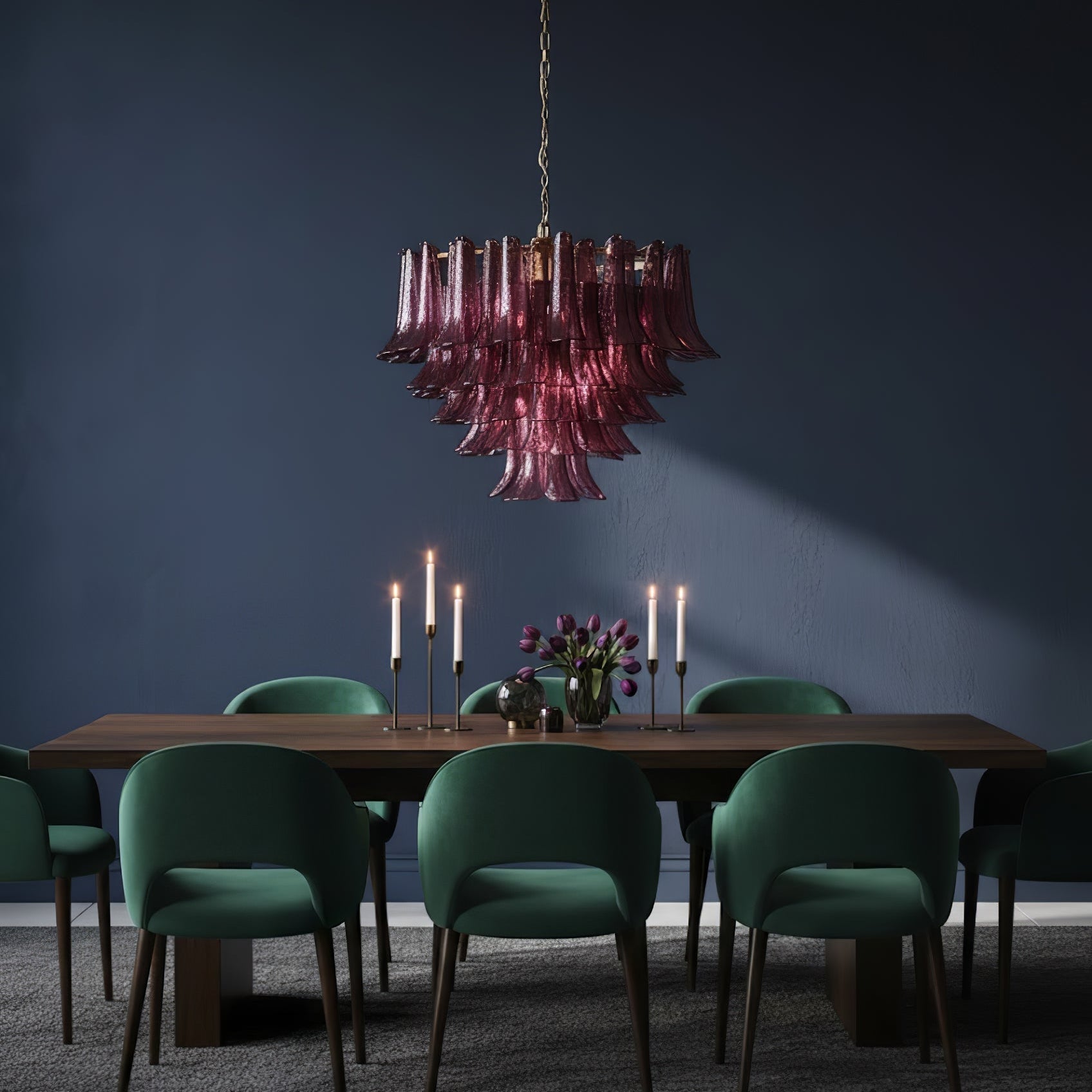 Amethyst  Luxury Metal & Glass Chandelier