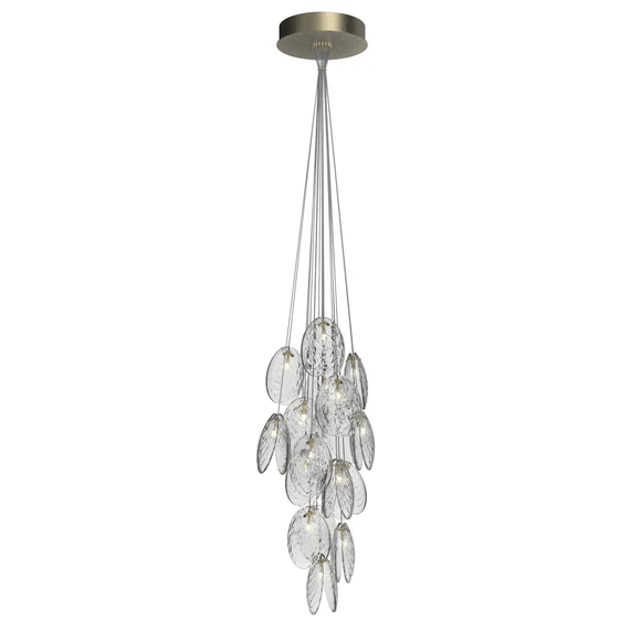 Mussels Modern Metal & Glass Chandelier
