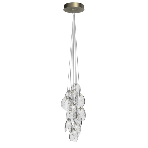 Mussels Modern Metal & Glass Chandelier