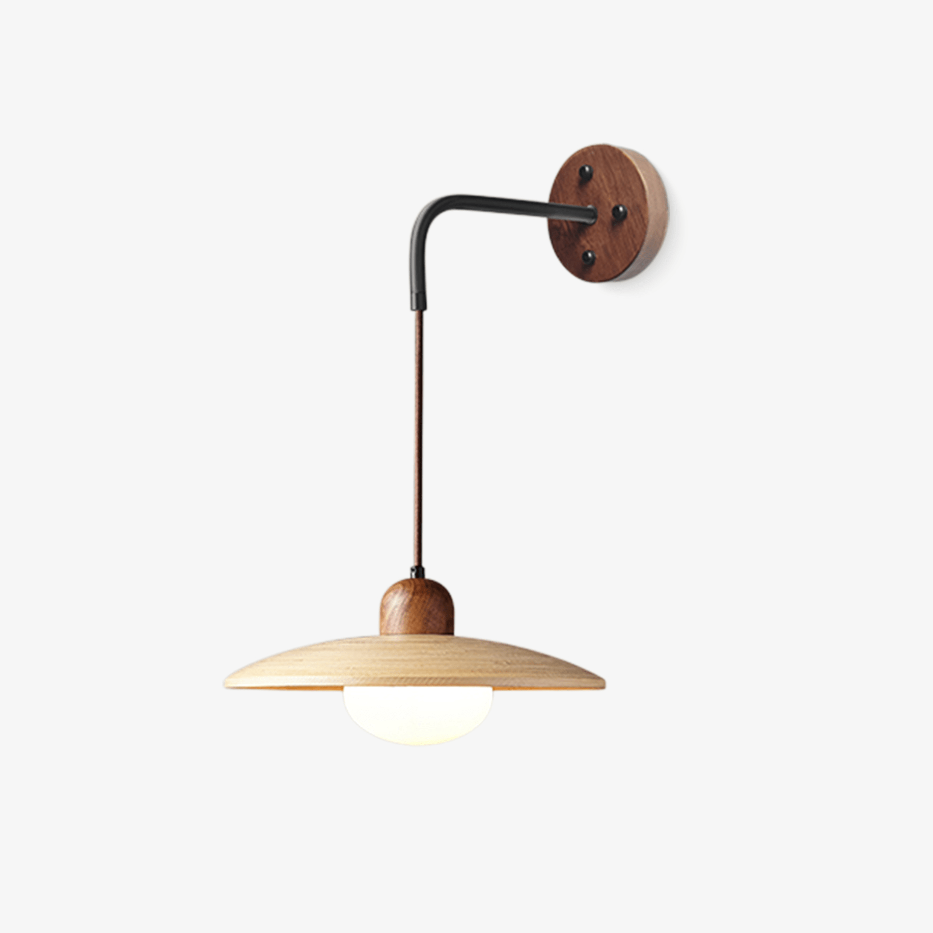Saucer Minimalist Bamboo Wall Light