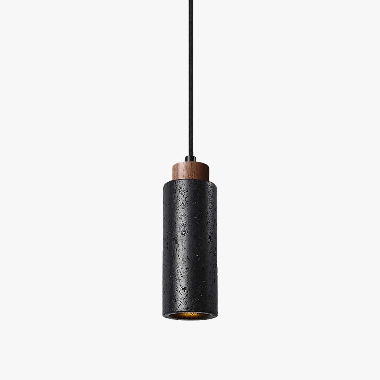 Vulcan Industrial Travertine Pendant Light