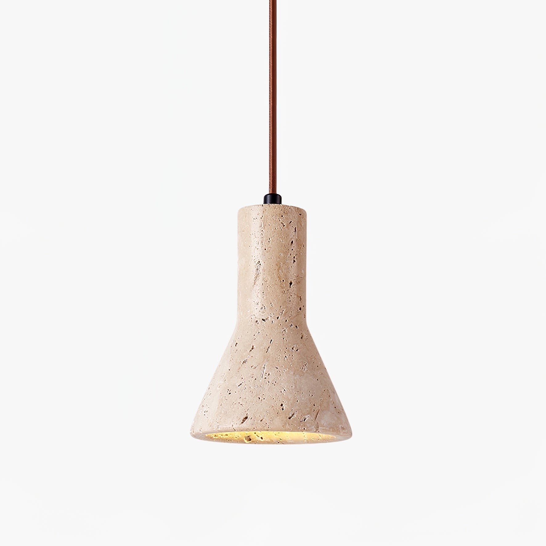 Funnel Modern Travertine Pendant Light