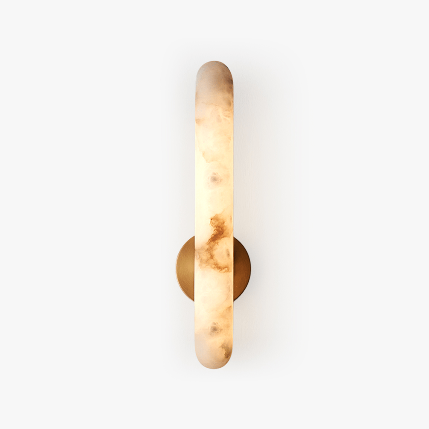 Rod Modern Alabaster & Brass Sconce