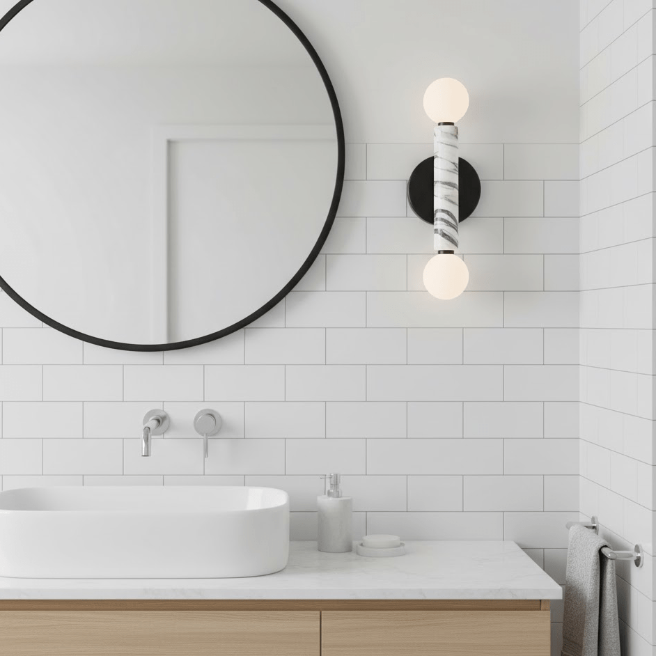 Orb Modern Marble Sconce