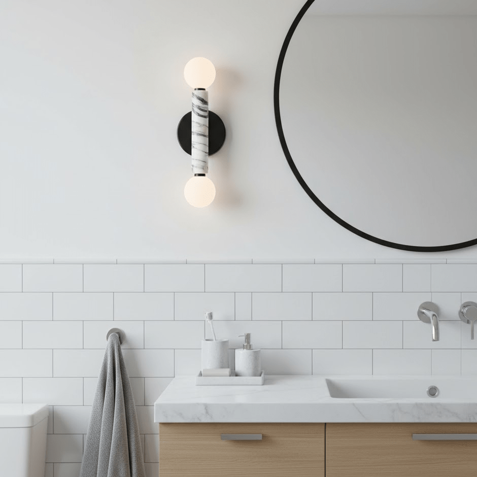 Orb Modern Marble Sconce